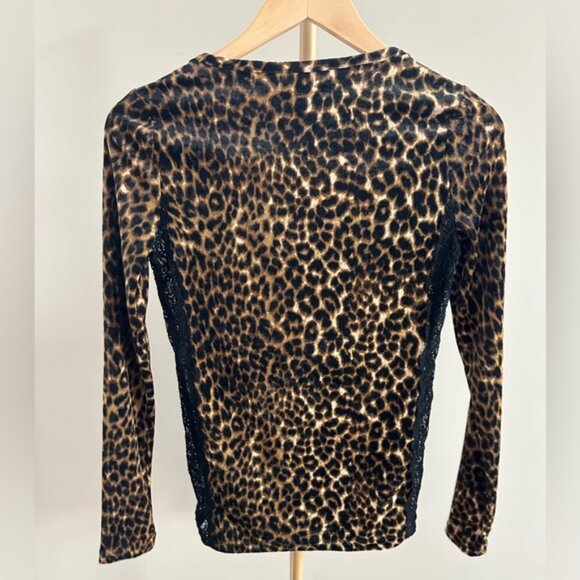Ralph Lauren Denim & Supply Leopard Lace Shirt XS – Y2K Sheer Long Sleeve Top - Picture 5 of 5